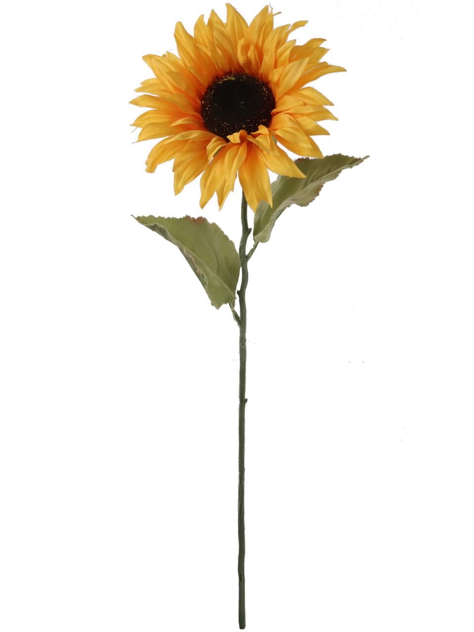 24-Pack: Yellow Sunflower Stem with 2 Silk Leaves & Petals by Floral Home®